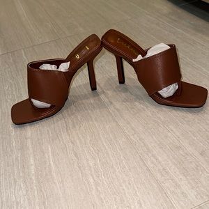Lulus Loulin Brown High Heel Sandals